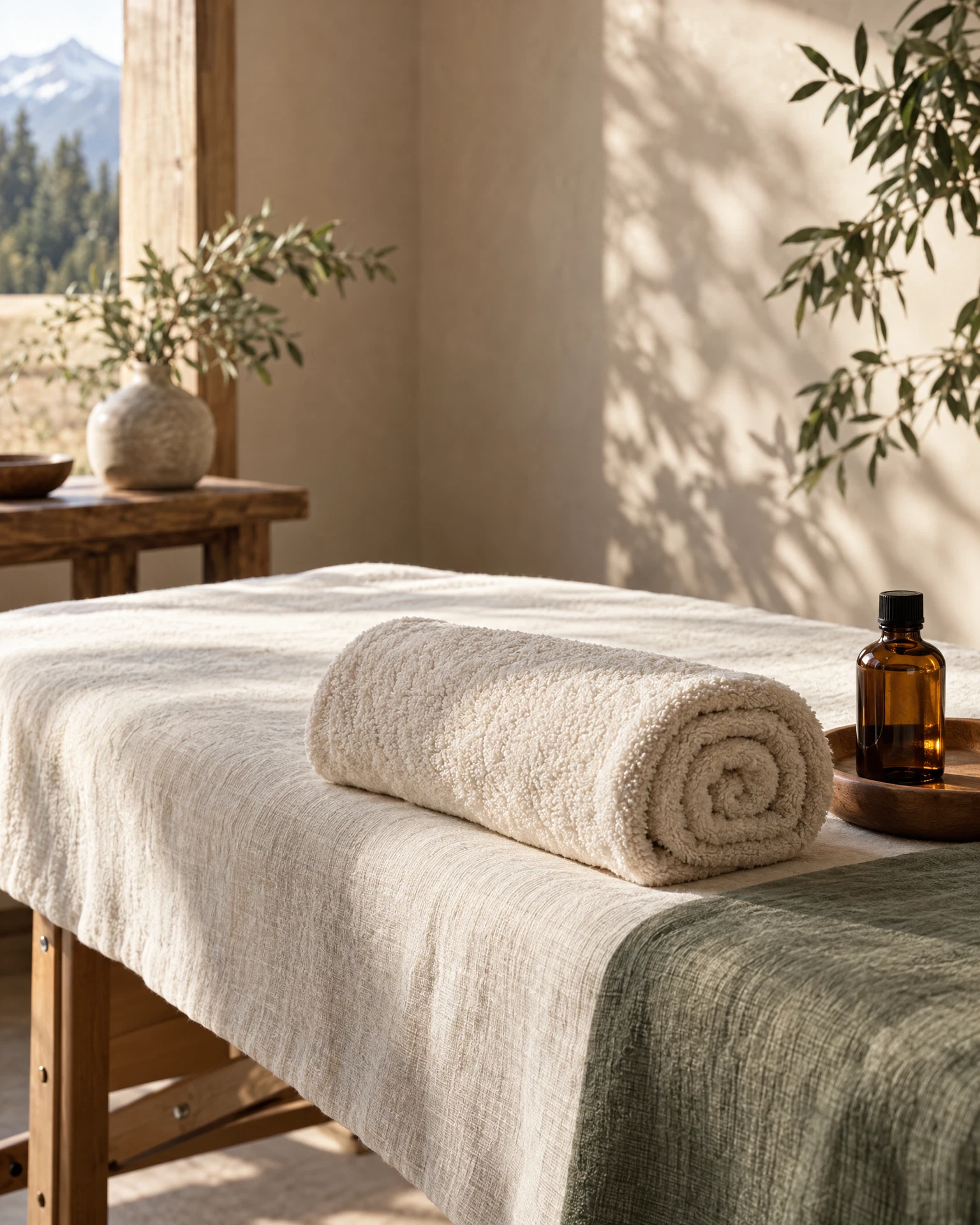 Ambiance illustrative de massage à domicile